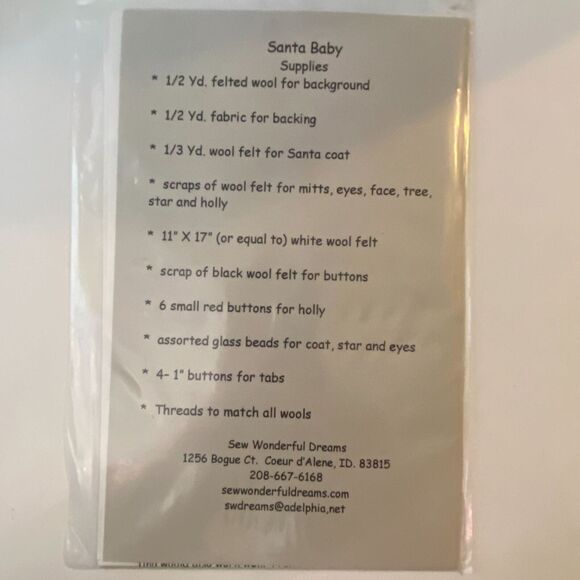 Sew Wonderful Dreams SWD182 Pattern Santa Baby Wall Banner Vintage Christmas - Picture 4 of 5